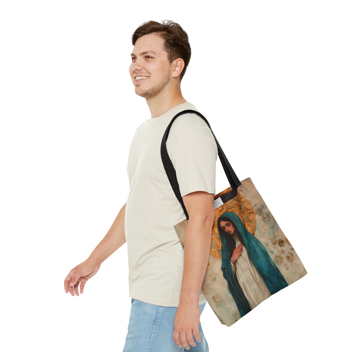 Serene Devotion - Mary's Compassionate Heart Tote Bag - Large Medium Small Faith Art Bag - Catholic Faith Purse - Religious Carry All