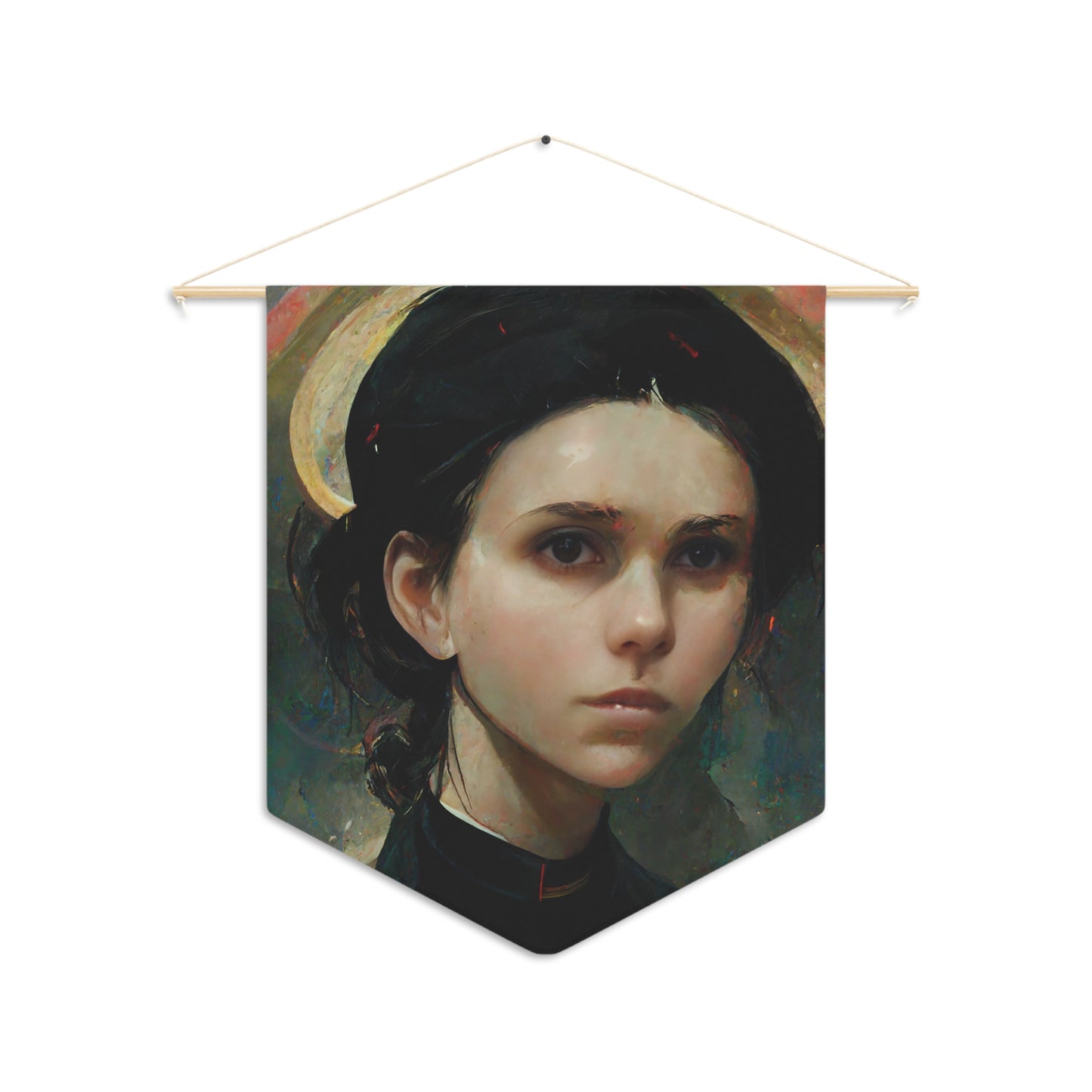 Saint Gemma Galgani Wall Banner / Wall Hanging - Prayer room art - Catholic Home Art - Large Print - 18" x 21"