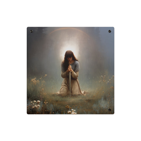Saint Joan of Arc Wall Art Panel - Ready to Hang Acrylic Print - Catholic Saint Art - Patron Saint Print - No Frame needed