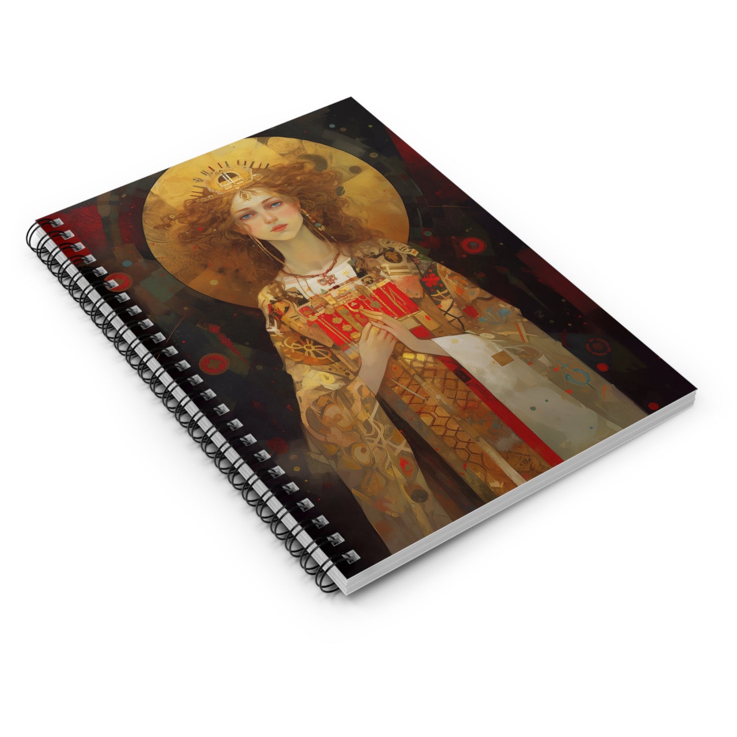 Saint Ursula Journal - Sanctified Souls Art - Religious Based Notebook - Spiral Notebook - Ruled Line