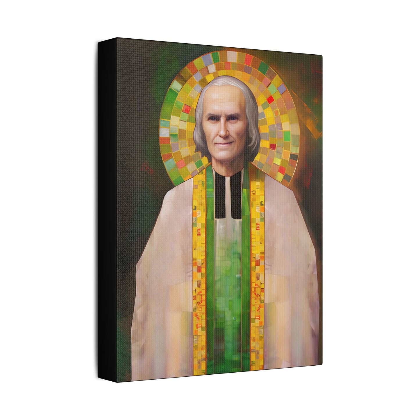 Saint John Vianney Canvas Print - Multiple Sizes - Catholic Home art - Museum Wrapped Canvas - Sanctified Souls Print