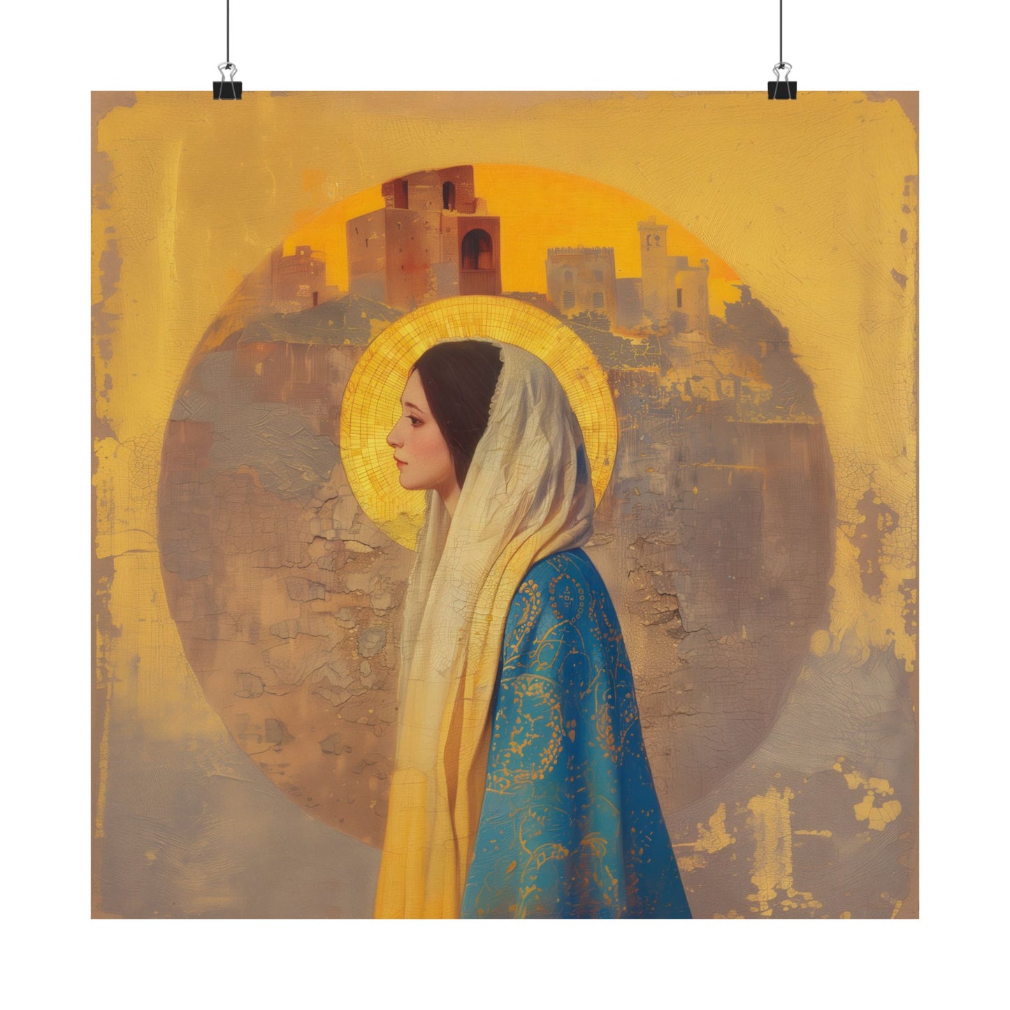 Mary of Nazareth - Mother Mary - Marian Title - Virgin Mary - Sanctified Souls Print - Multiple Sizes - Premium Matte Vertical Posters