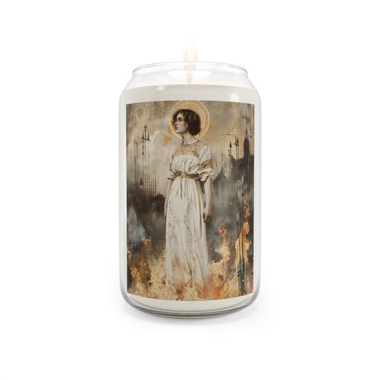 Saint Joan of Arc  - Scented Prayer Candle, 13.75oz - Tall Size - Religious Prayer Candle - Catholic Art