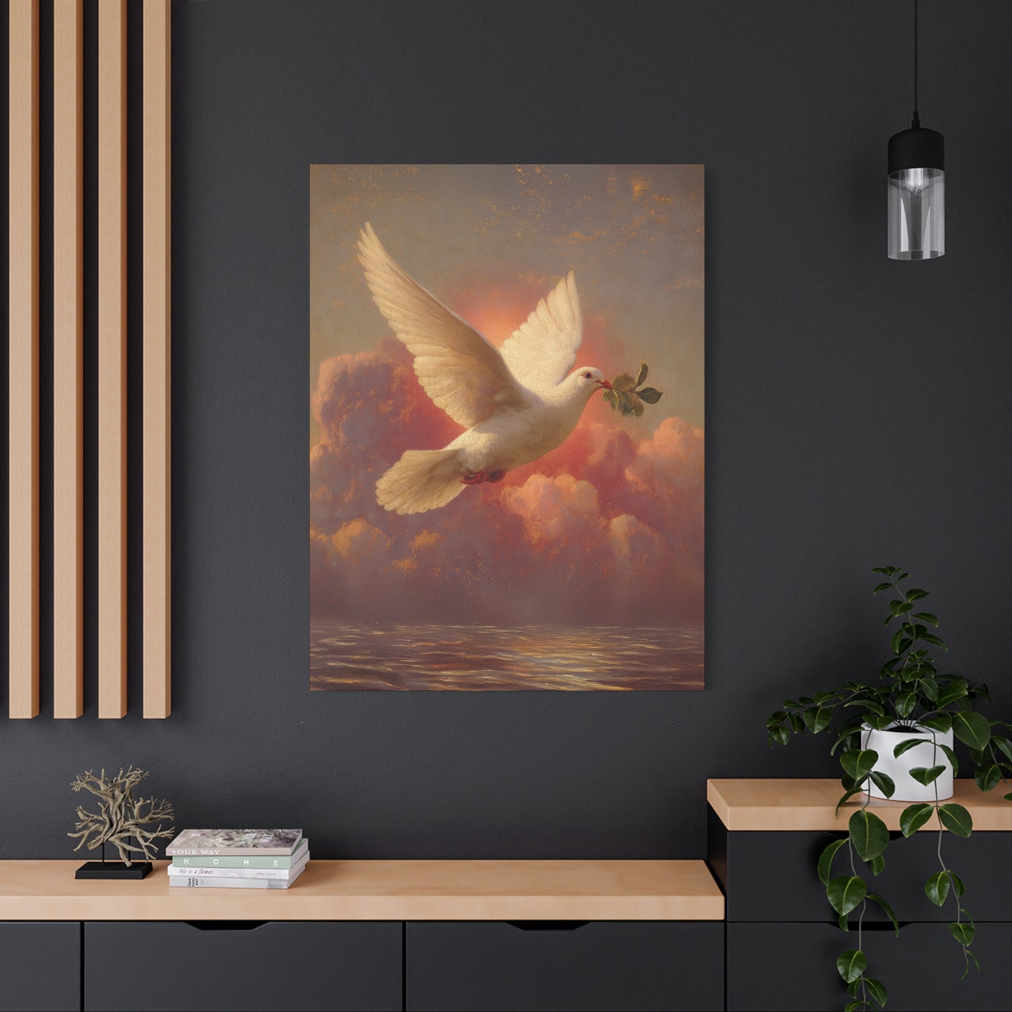 The Spirit Who Restored the Horizon - Holy Spirit - The Dove- Gallery Wrapped Canvas - Print - Religious Art for your Home - Catholic