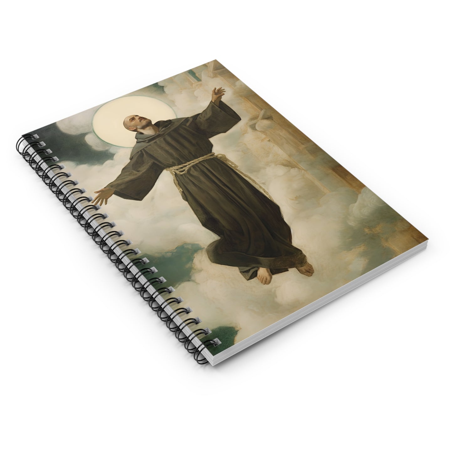 Saint Joseph of Cupertino Journal - Sanctified Souls Art - Religious Based Notebook - Spiral Notebook - Ruled Line