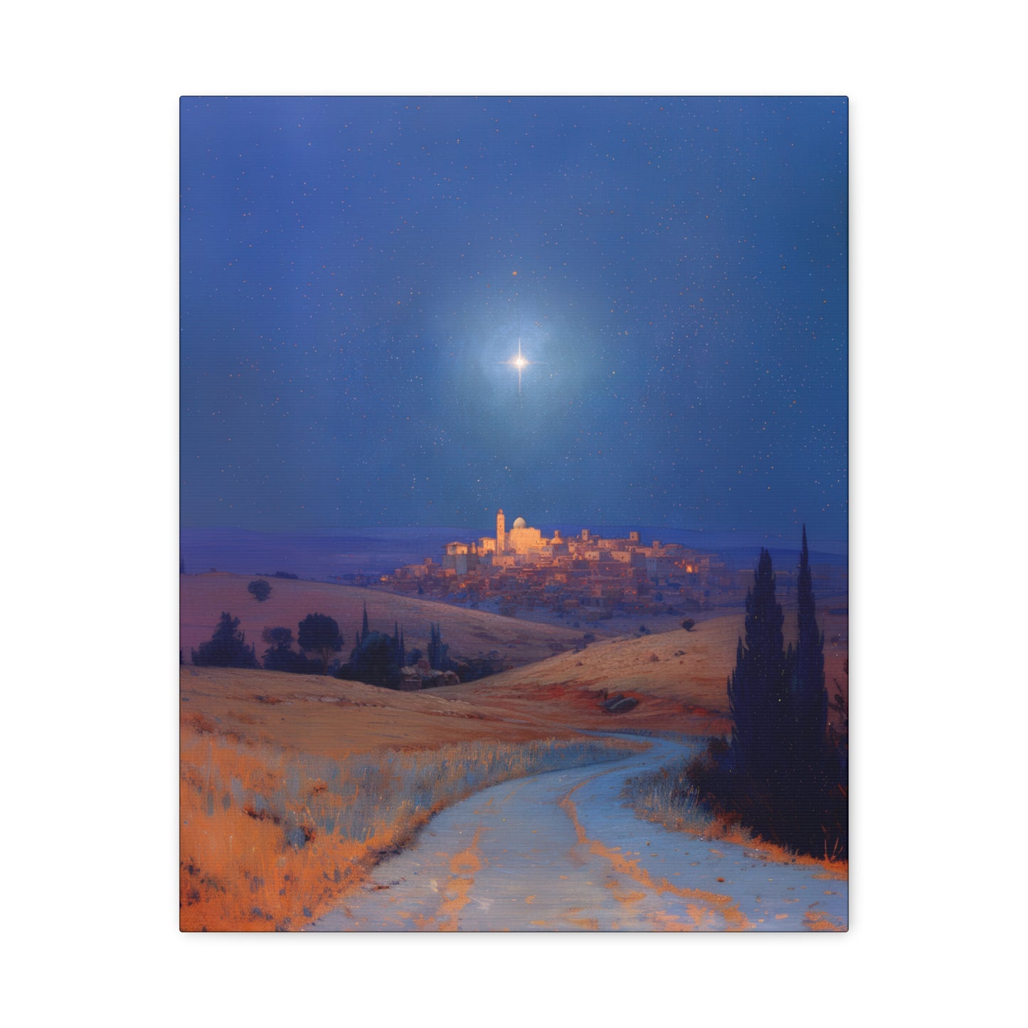 Bethlehem Wrapped in the Light of His Coming - Gallery Wrapped Canvas - Print - Religious Art for your Home - Catholic