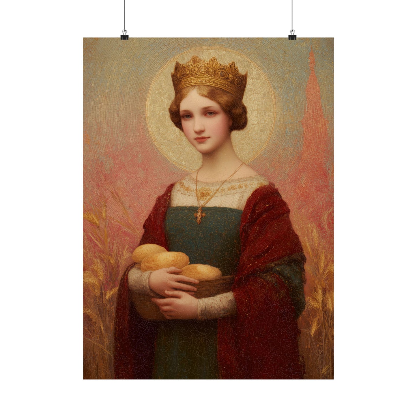 Saint Elizabeth of Hungary - Sanctified Souls Print - Multiple Sizes - Premium Matte Vertical Posters
