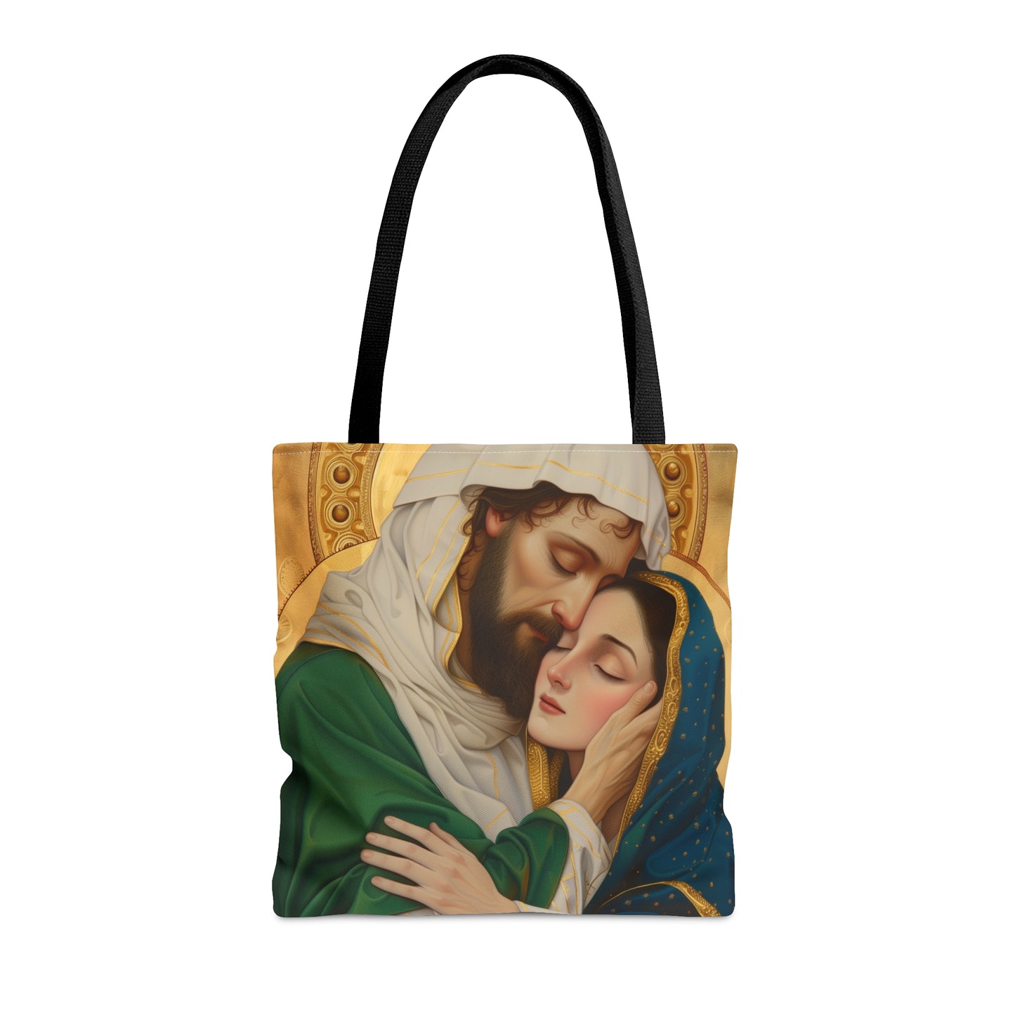 Saints Aquila and Priscilla Tote Bag - Large Medium Small Faith Art Bag - Catholic Faith Art purse - Double Sided