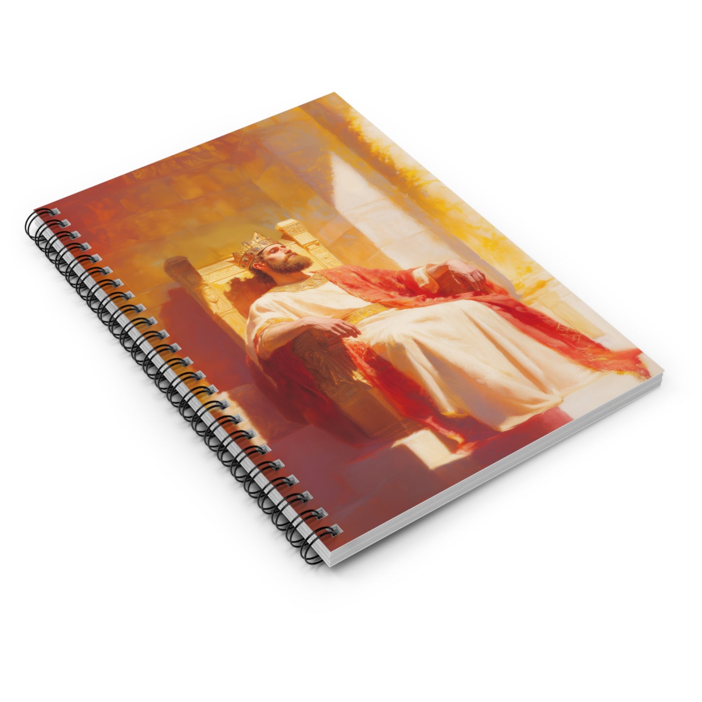 King Solomon: Keeper of God's Understanding - Sanctified Souls Art - Religious Based Notebook - Spiral Notebook