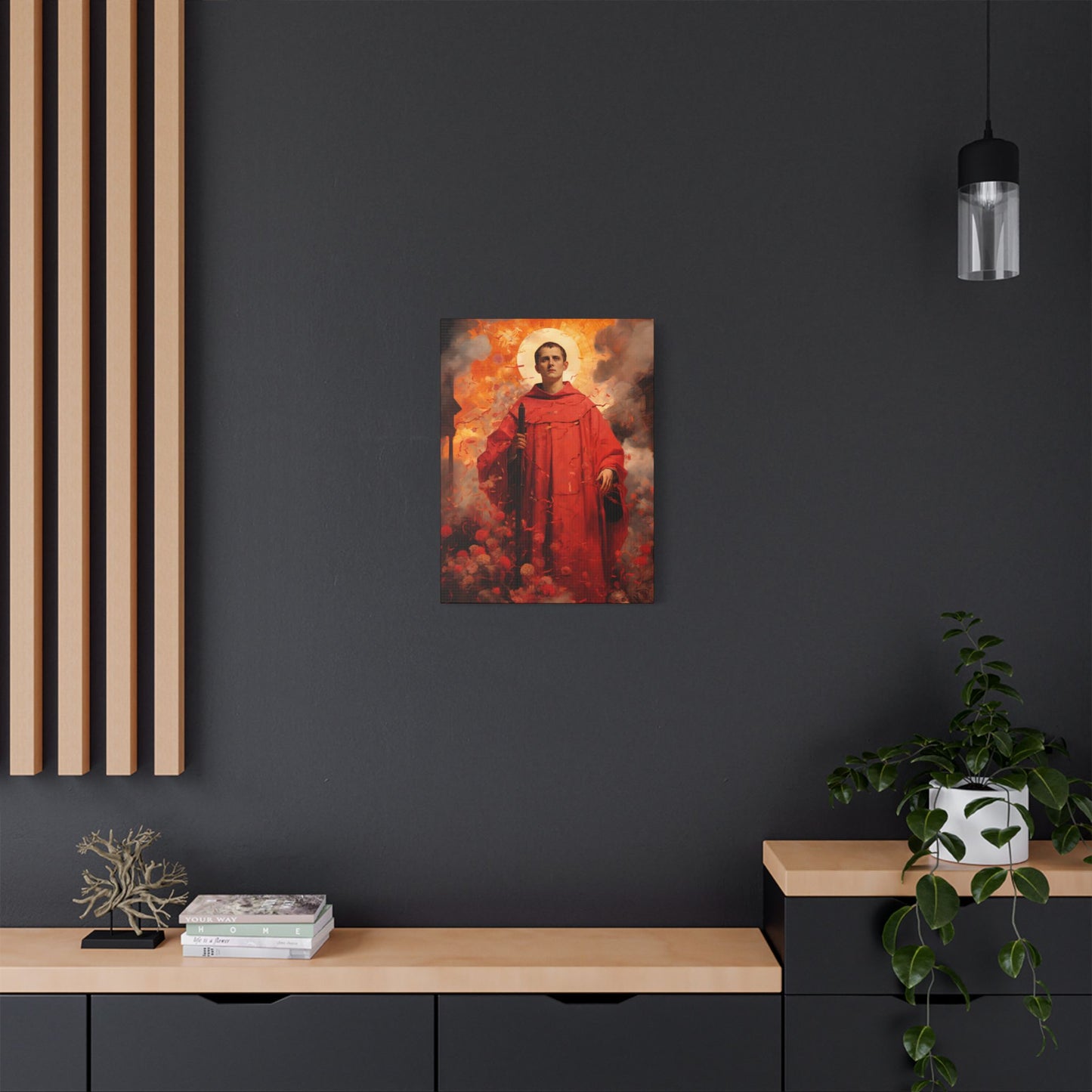 Saint Lawrence Deacon and Martyr Canvas Print - Multiple Sizes - Catholic Home art - Museum Wrapped Canvas - Sanctified Souls Print