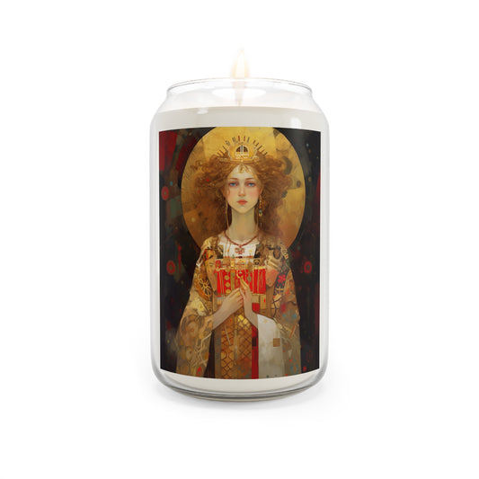 Saint Ursula  - Scented Prayer Candle, 13.75oz - Tall Size - Religious Prayer Candle - Catholic Art