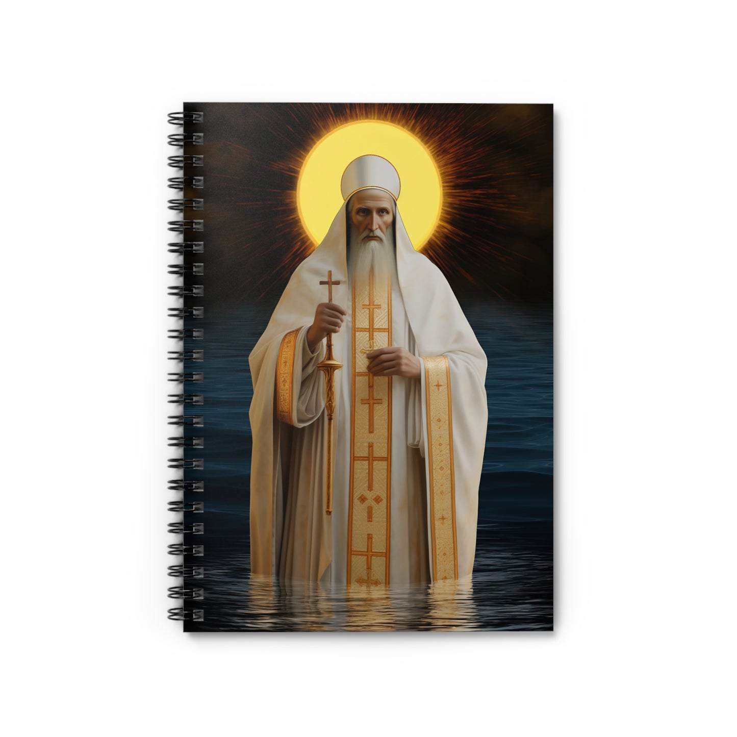 Saint Innocent of Alaska - Sanctified Souls Art - Religious Based Notebook - Spiral Notebook - Ruled Line