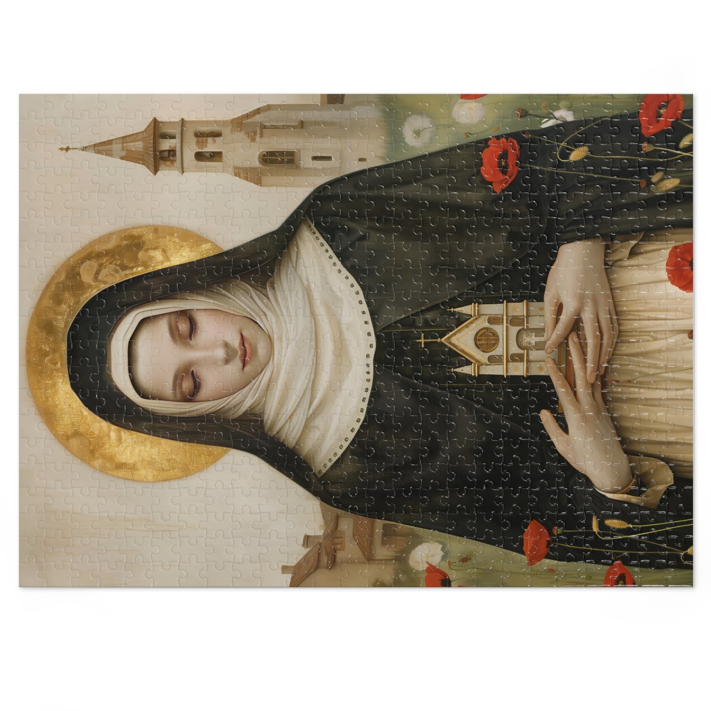 Saint Erentrude - Puzzle and Keepsake Tin - Religious (30, 110, 252, 500,1000) - Religious Catholic Puzzle Art