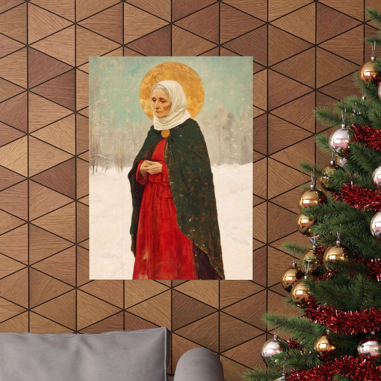 Saint Xenia - Russian Saint Art - Sanctified Souls Print - Multiple Sizes - Premium Matte Vertical Posters
