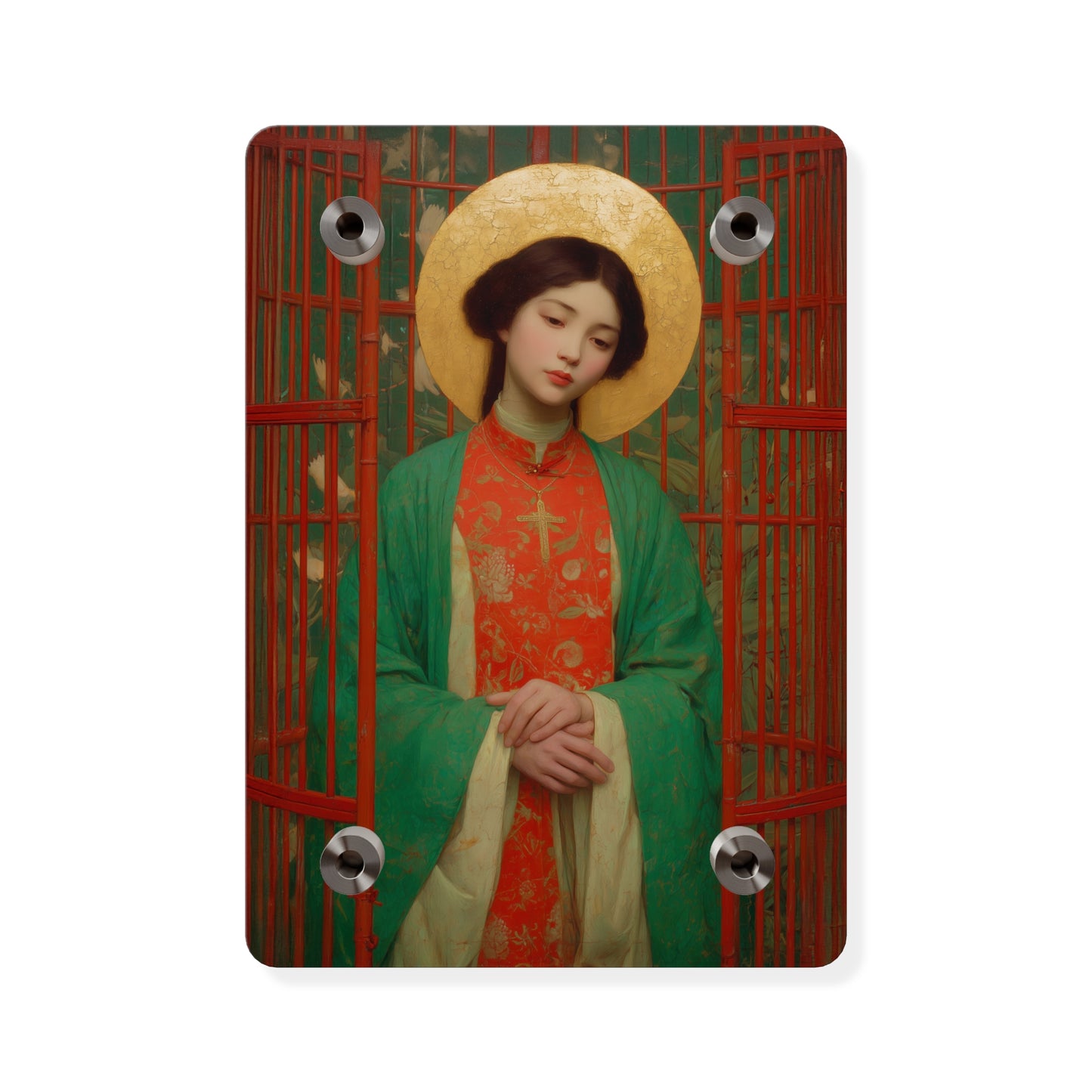 Saint Agnes Tsao Kou Ying  Wall Art Panel - Ready to Hang Acrylic Print - Catholic Saint Art - Patron Saint Print - No Frame needed