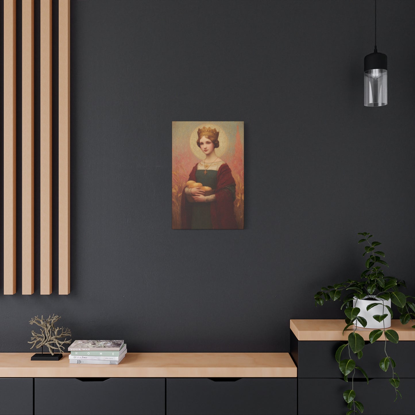 Saint Elizabeth of Hungary - Gallery Wrapped Canvas - Print - Religious Art for your Home - Catholic Patron Saint Art - Princess