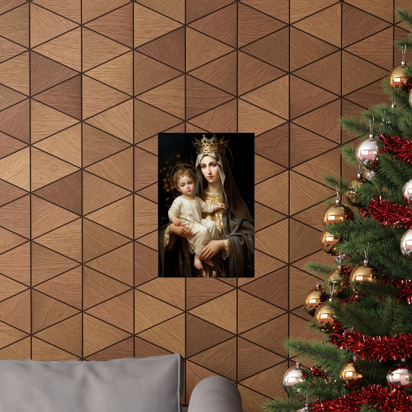 Our Lady of Mount Carmel - Sanctified Souls Print - Multiple Sizes - Premium Matte Vertical Posters