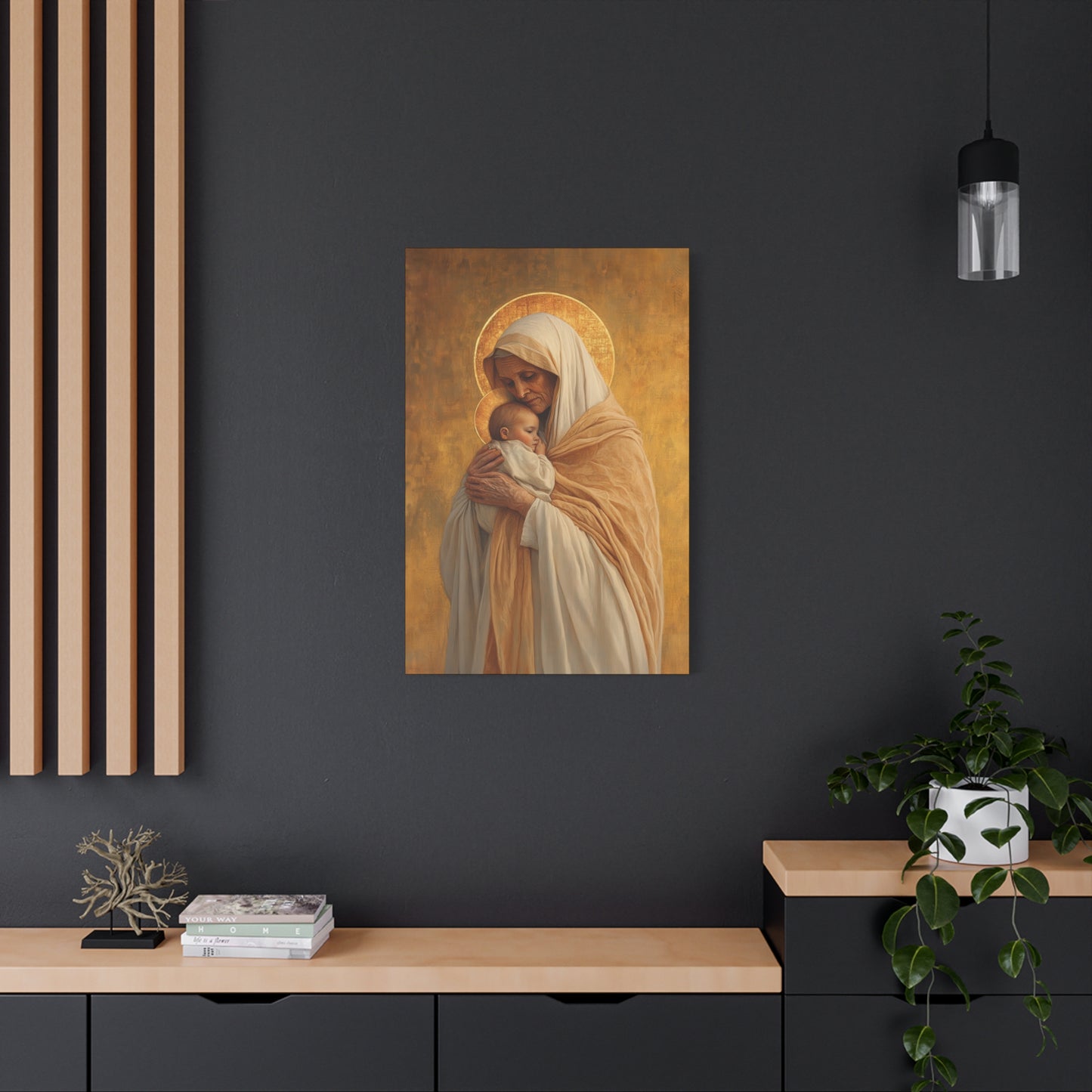 Saint Anna the Prophetess - Museum Wrapped Canvas - Print - Religious Art for your Home - Christian print - Prayer Room Art - Catholic