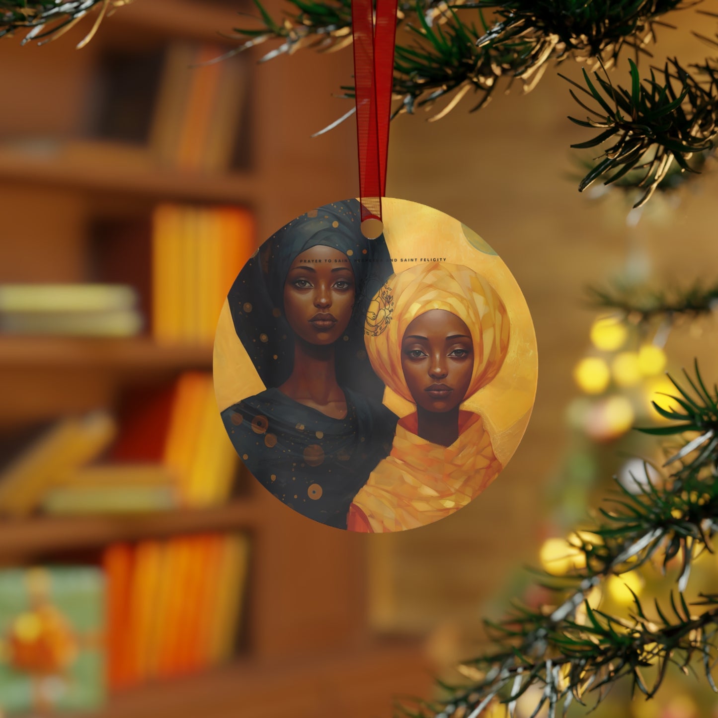 Saints Perpetua and Saint Felicity - Religious Holiday Christmas Ornament and Keepsake - Double sided Keepsake Religious Ornament