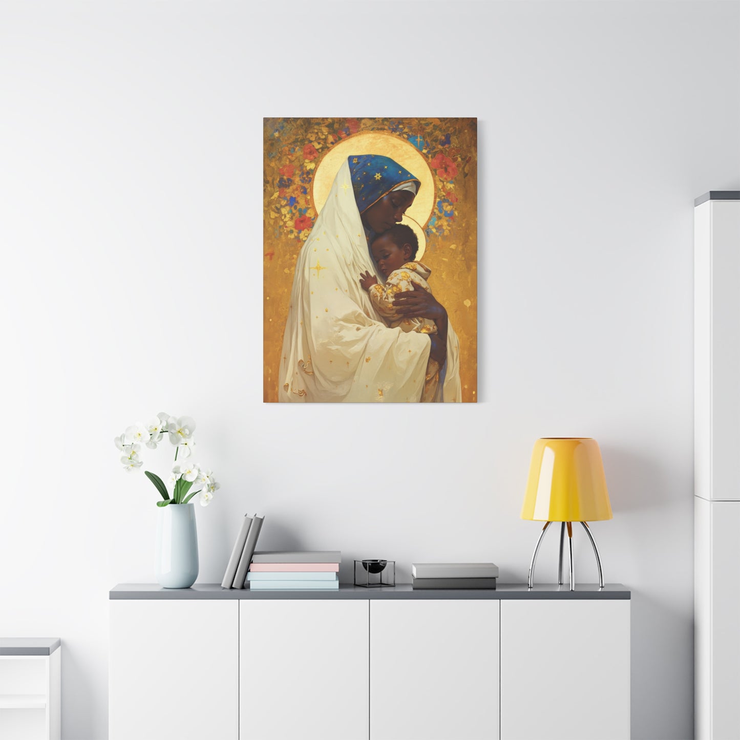Queen of Peace and Love- Our Lady of Kibeho's Message - Museum Wrapped Canvas - Print - Religious Art for your Home - Christian print