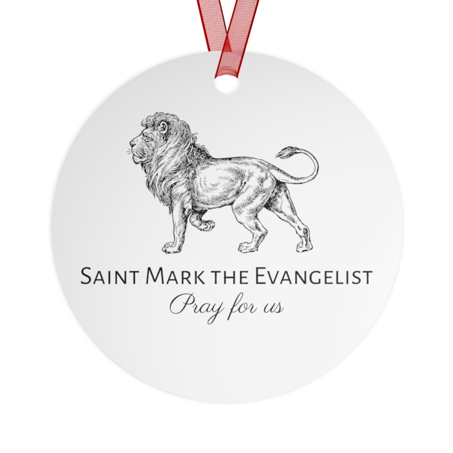 Saint Mark the Evangelist  Metal Ornament - Religious Holiday Christmas Ornament and Keepsake - Catholic Religious Keepsake