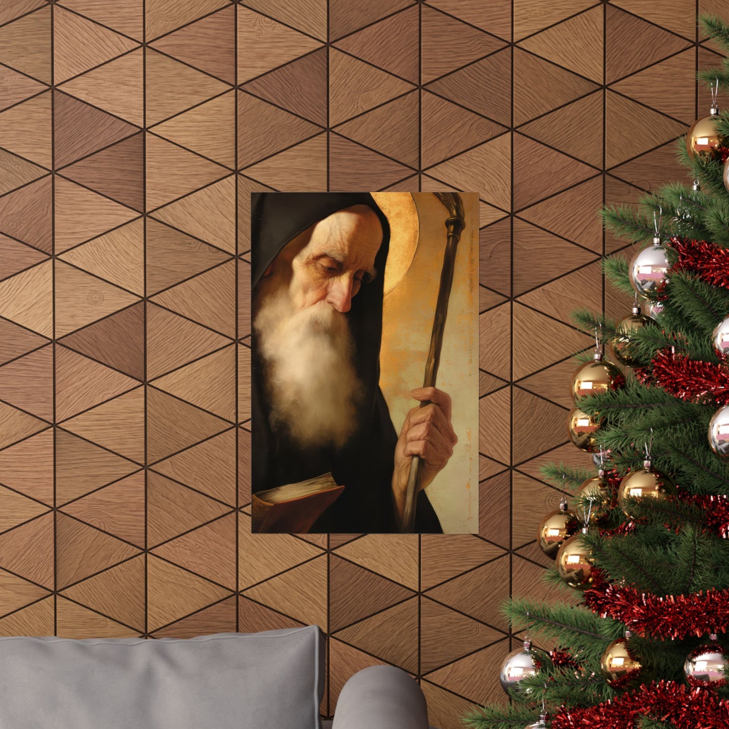 Saint Benedict  - Sanctified Souls Print - Multiple Sizes - Premium Posters - Catholic Art - Christian Home Decor Artwork