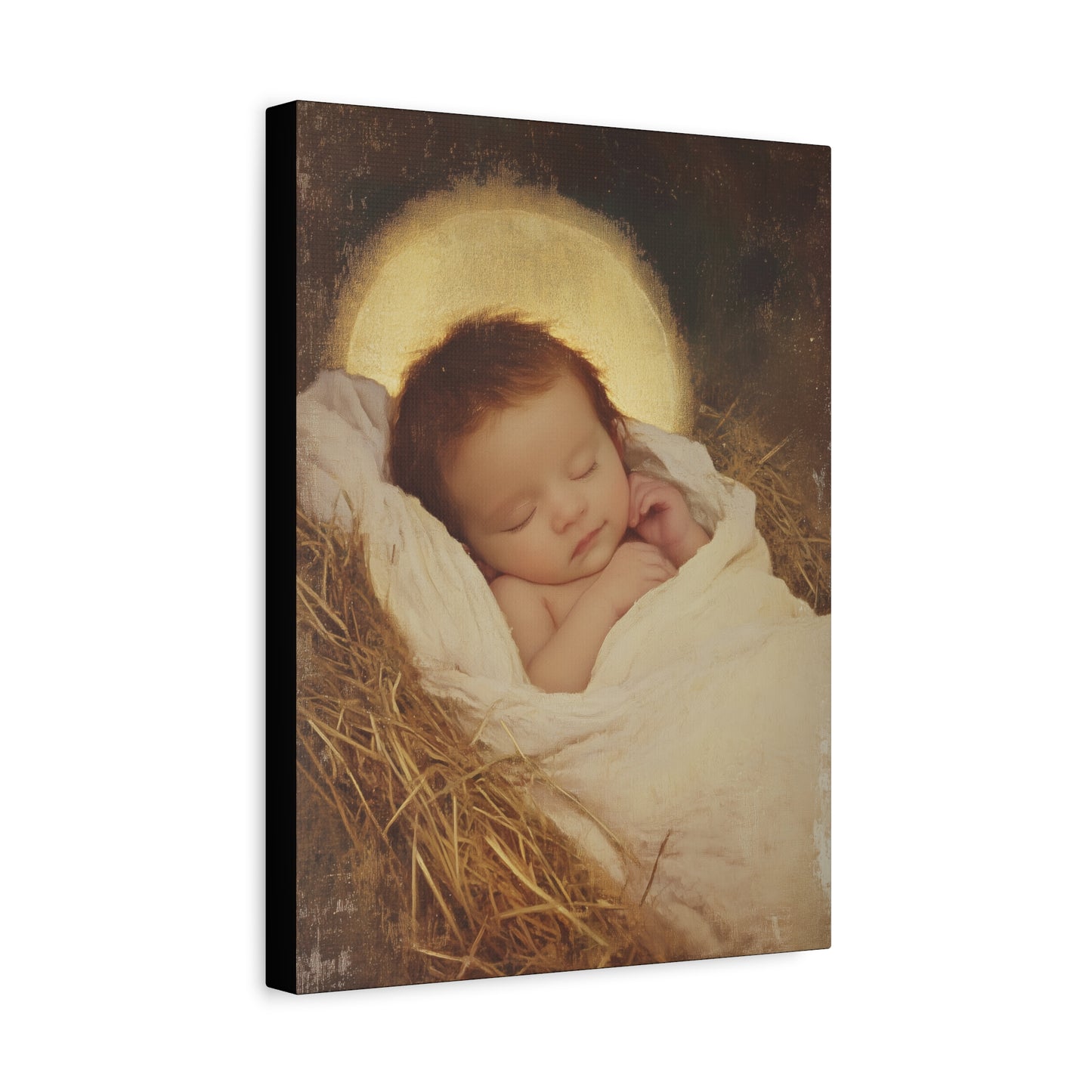 Jesus, the Newborn Light of the World - Gallery Wrapped Canvas - Print - Religious Art for your Home - Catholic Art Print
