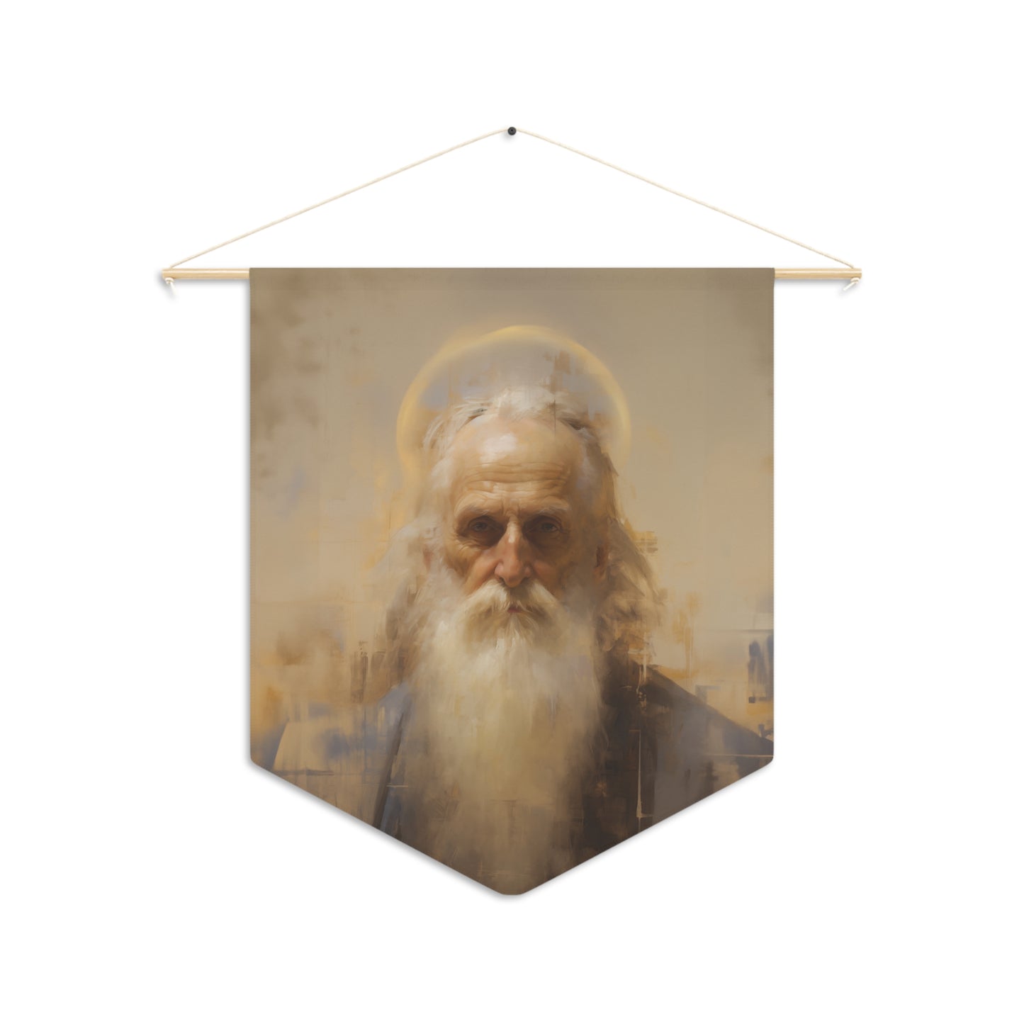 Saint Zachariah Pennant / Banner / Wall Hanging - Prayer room art - 18" x 21" - Catholic prayer Religious - Large Print