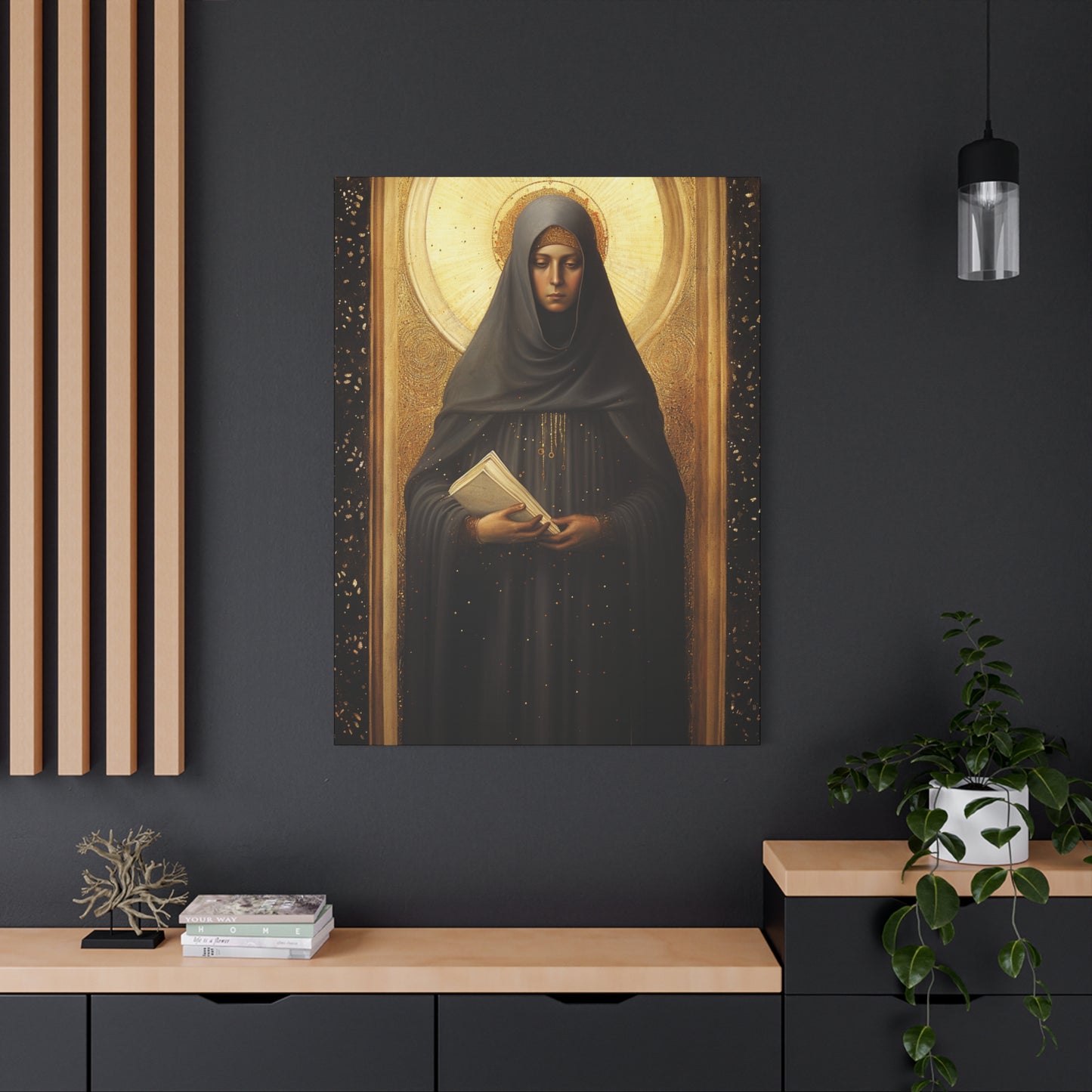 Saint Monica of Hippo - Museum Wrapped Canvas - Sanctified Souls Print - Religious Art for your Home