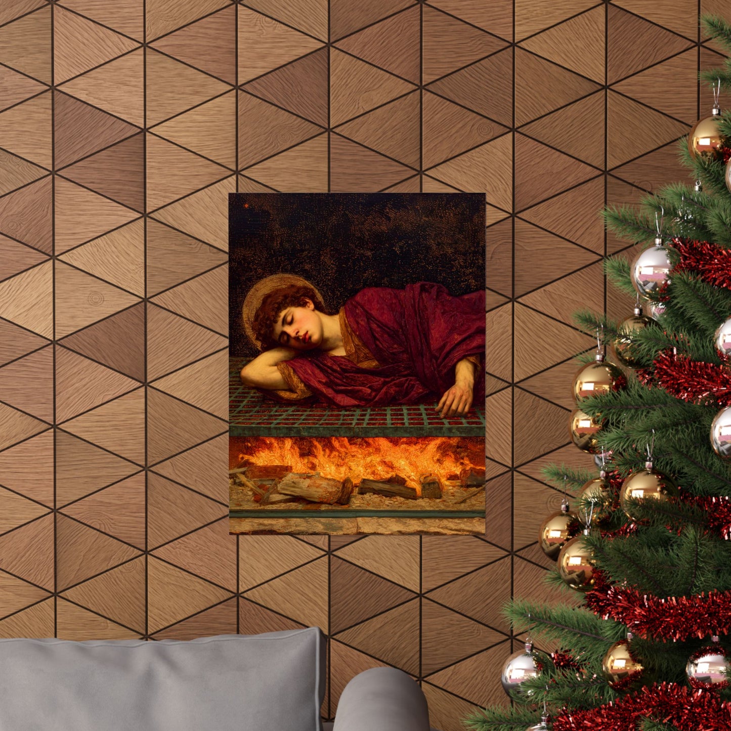 Saint Lawrence  - Sanctified Souls Print - Multiple Sizes - Premium Posters - Catholic Art - Christian Home Decor Artwork