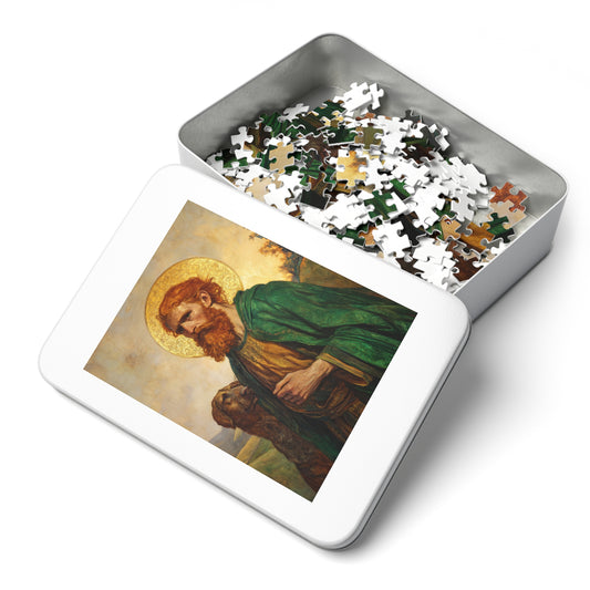 Saint Andrew the Scot - Puzzle and Keepsake Tin - Religious (30, 110, 252, 500,1000) - Religious Puzzle - Gifts for Catholic Families