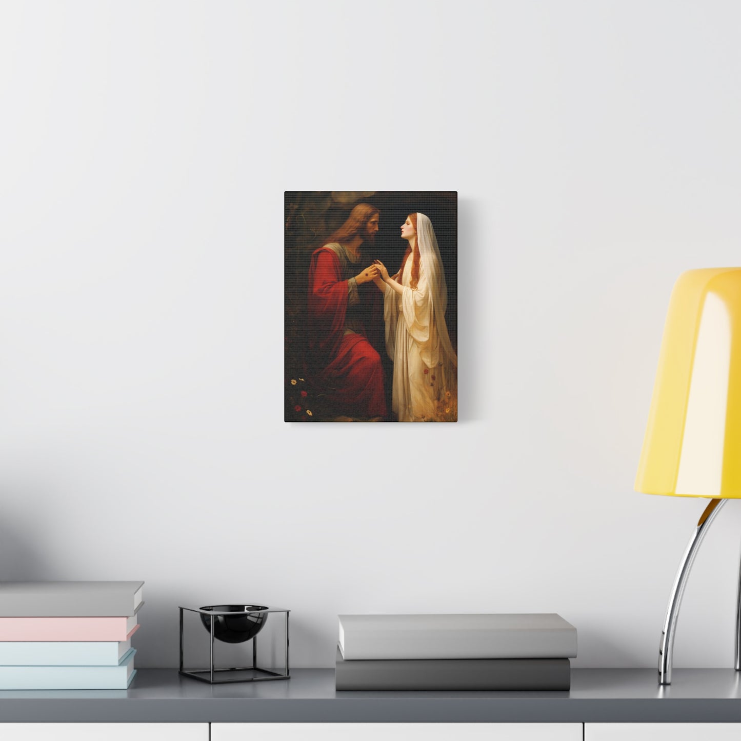 Revelation of Redemption Mary Magdalene and the Risen Christ - Gallery Wrapped Canvas - Sanctified Souls Print - Religious Art for your Home