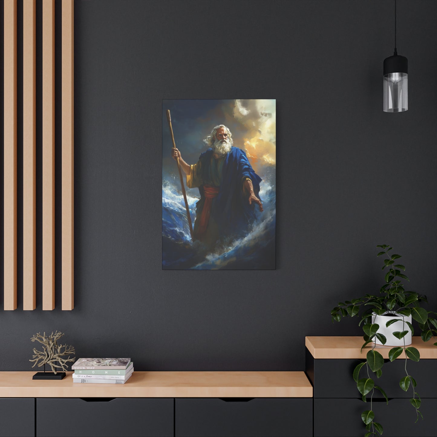 Moses Before the Trembling Sea - Gallery Wrapped Canvas - Print - Religious Art for your Home - Catholic Art