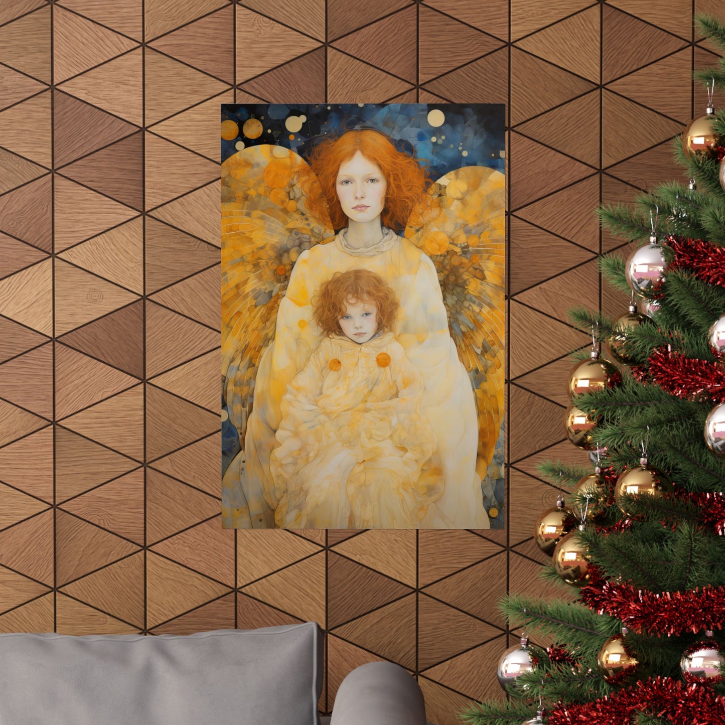 A Guardian's Devotion - Sanctified Souls Print - Multiple Sizes - Premium Matte Vertical Poster - Guardian Angel