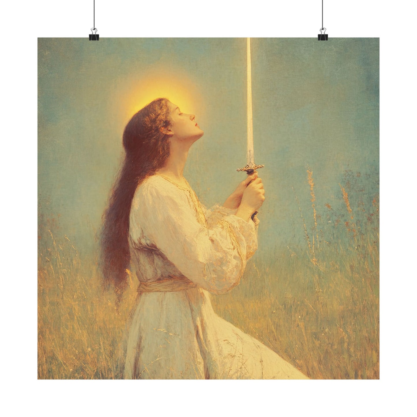 Saint Joan of Arc - Sanctified Souls Print - Multiple Sizes - Premium Posters - Catholic Art - Christian Home Decor Artwork