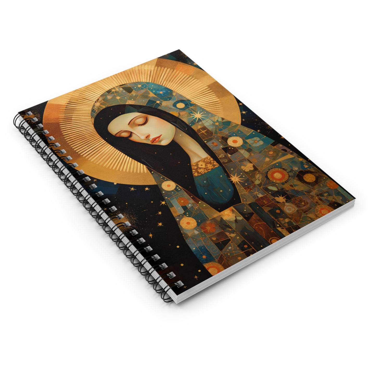The Beloved Mother: Mary in Portrait Journal - Sanctified Souls Art - Religious Based Notebook - Spiral Notebook - Ruled Line
