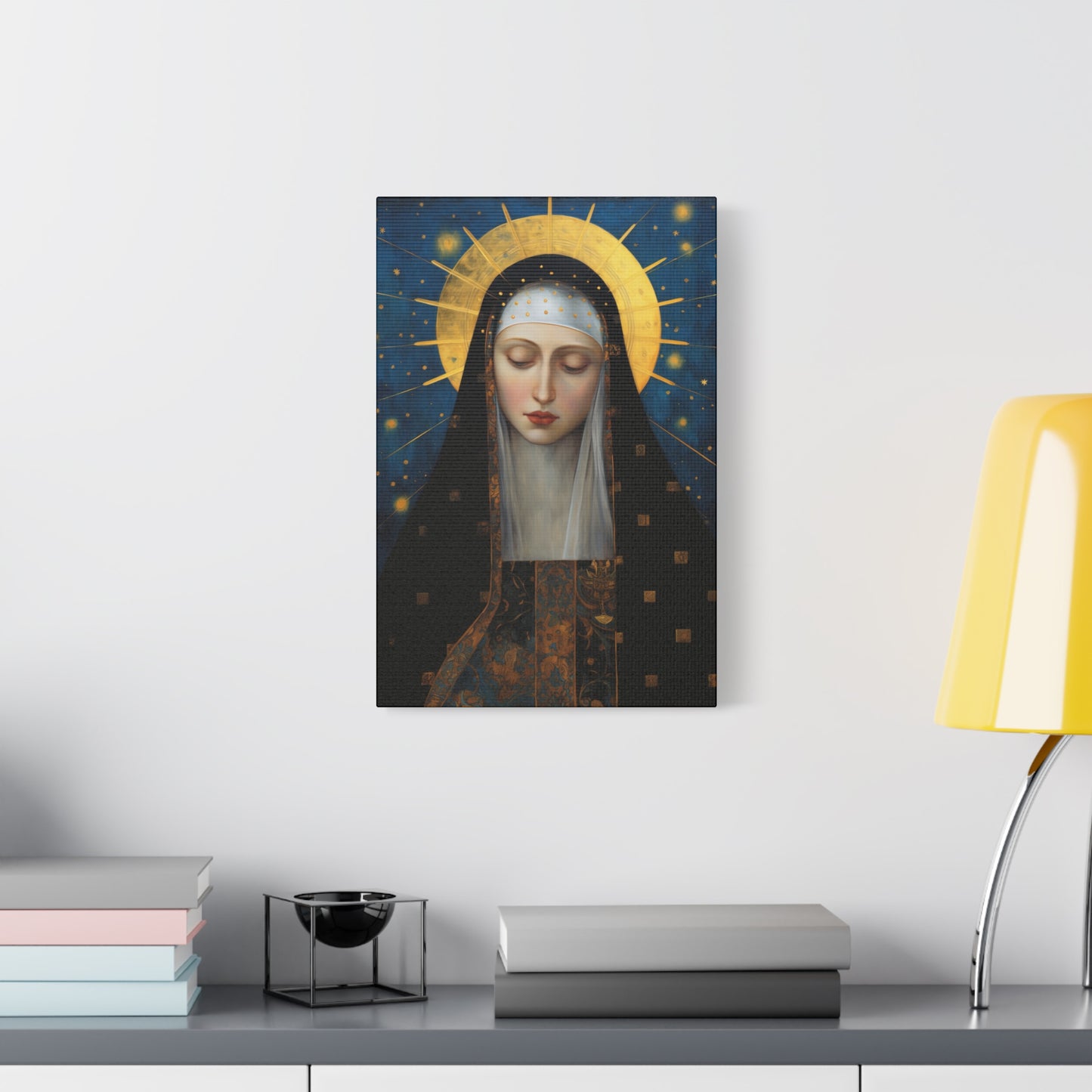 Saint Brigid of Sweden Canvas Print - Multiple Sizes - Catholic Home art - Museum Wrapped Canvas - Sanctified Souls Print