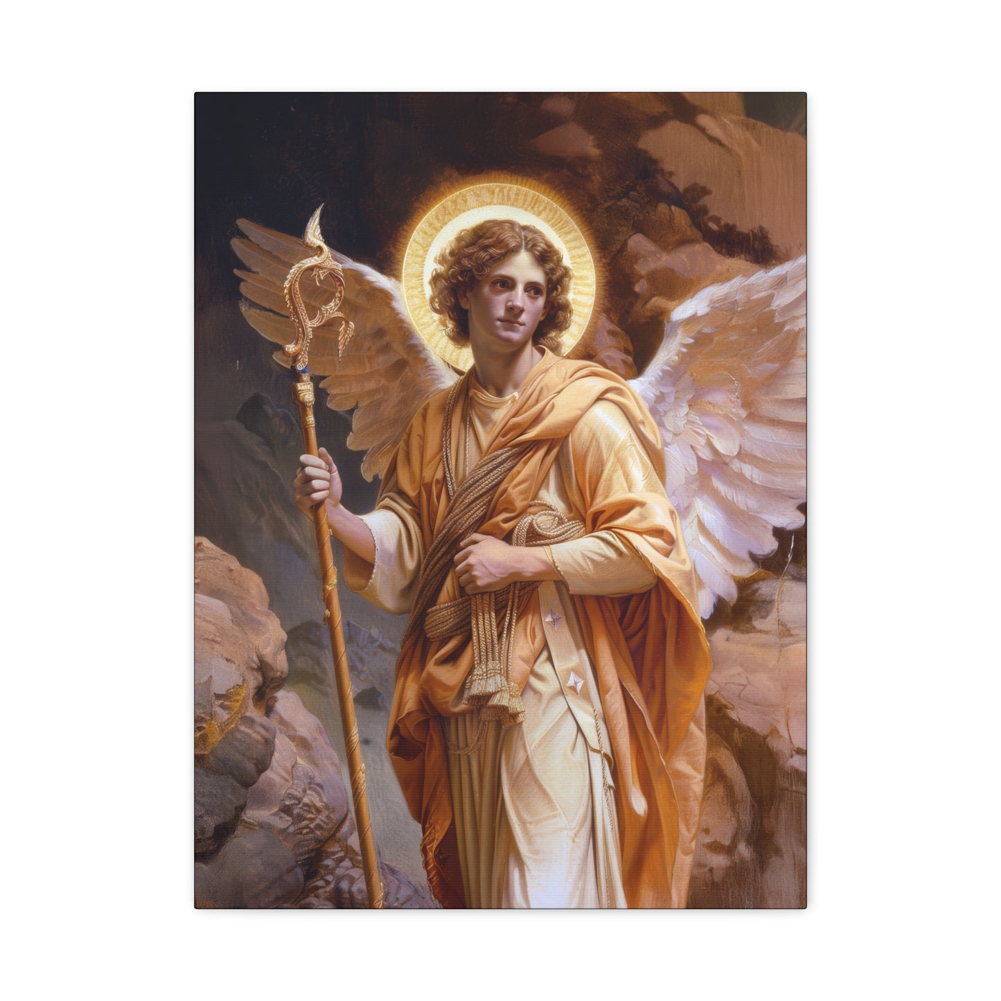 Saint Raphael the Archangel - Gallery Wrapped Canvas - Print - Religious Art for your Home - Catholic