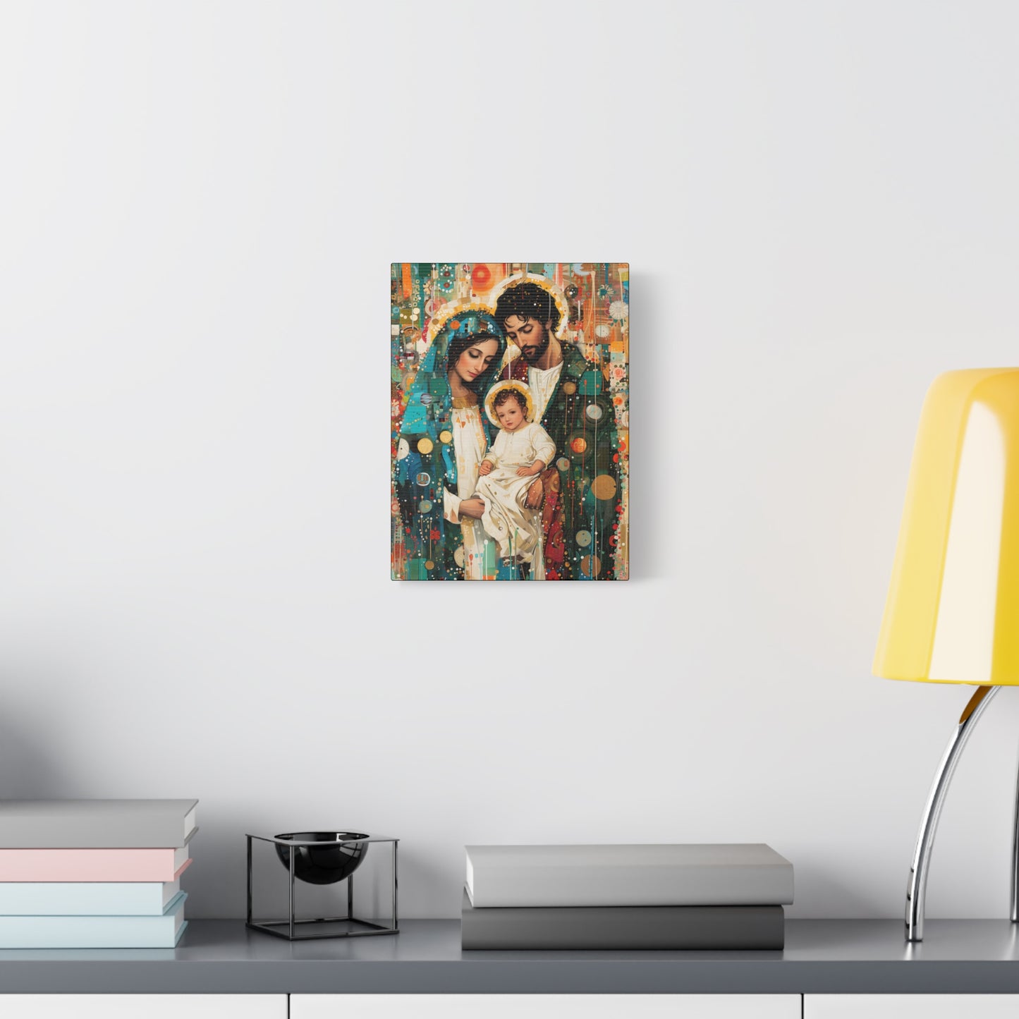 Eternal Light - Mary, Joseph, and the Christ Child - Museum Wrapped Canvas - Sanctified Souls Print - Religious Art - Holy Family Art