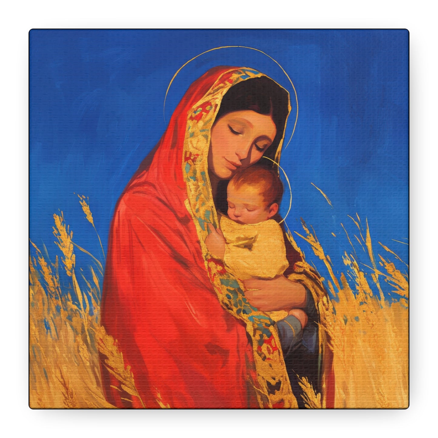 Our Lady of the Harvest  - Multiple Sizes - Catholic Home art - Museum Wrapped Canvas - Sanctified Souls Print