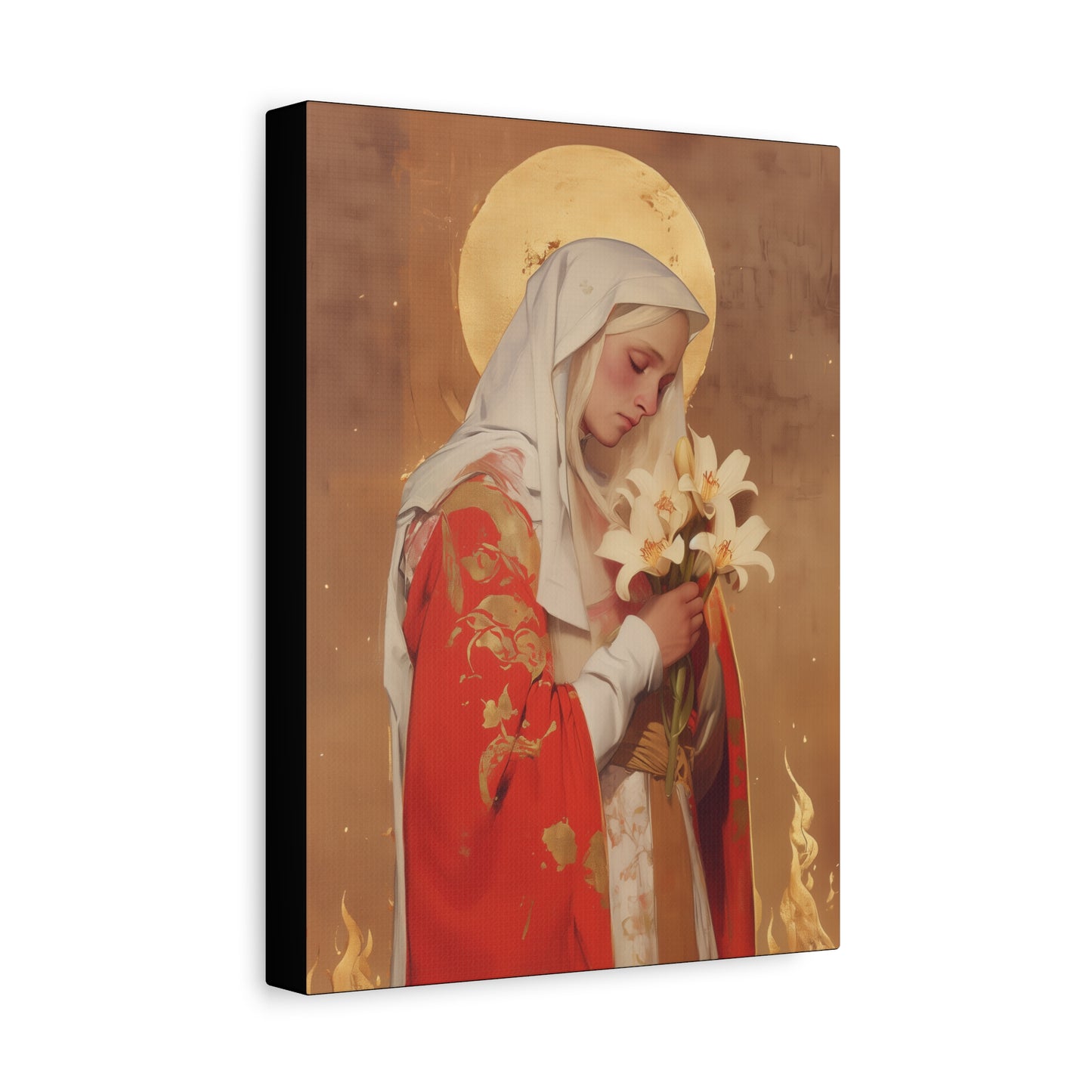 Saint Faith of Agen - Gallery Wrapped Canvas - Print - Religious Art for your Home - Catholic Art