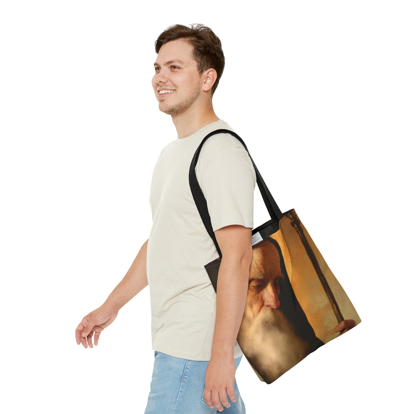 Saint Benedict  - Tote Bag - Large Medium Small Faith Art Bag - Bible Study Faith Purse - Double Sided