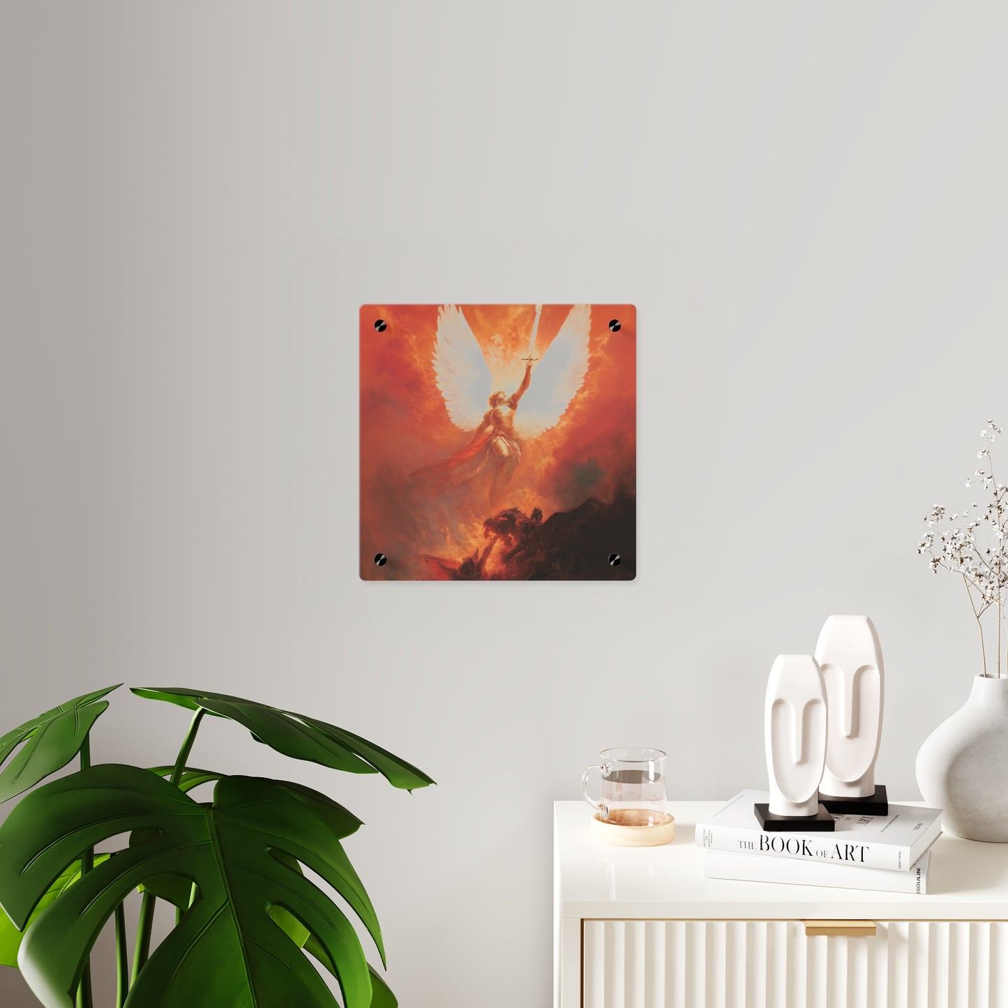 Saint Michael the Archangel  Wall Art Panel - Ready to Hang Acrylic Print - Catholic Saint Art - Patron Saint Print - No Frame needed