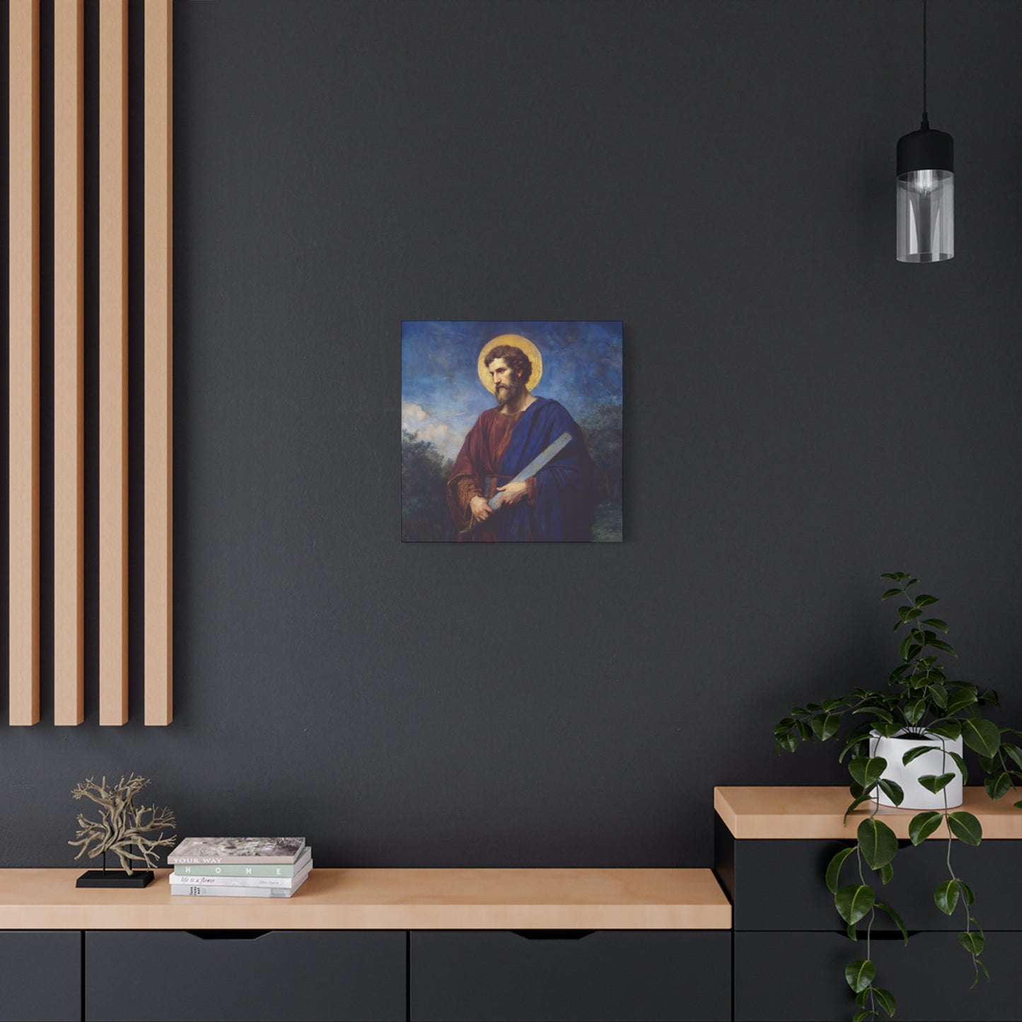 Saint Simon the Apostle  - Gallery Wrapped Canvas - Print - Religious Art for your Home - Catholic Art