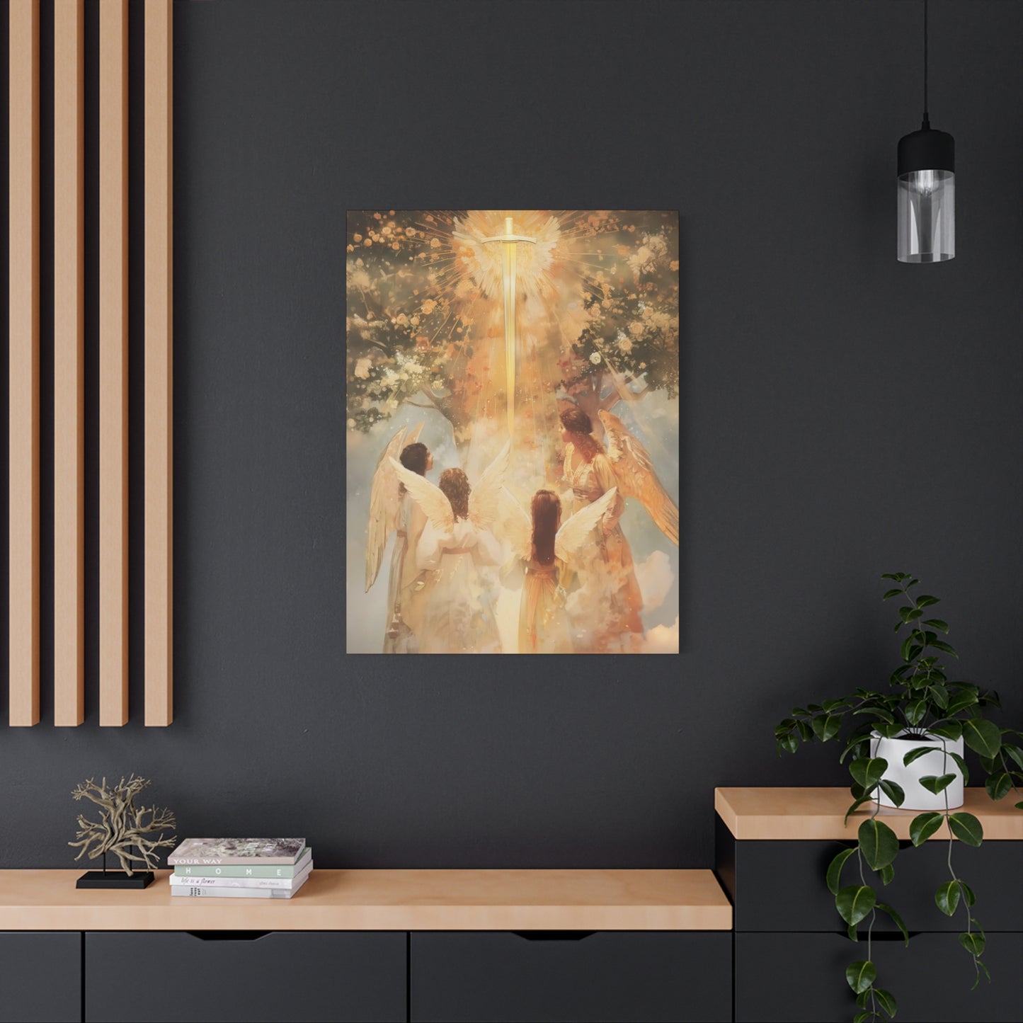 The Watchers of the First Dawn - Guardians of Eden - Gallery Wrapped Canvas - Print - Religious Art for your Home - Catholic Art