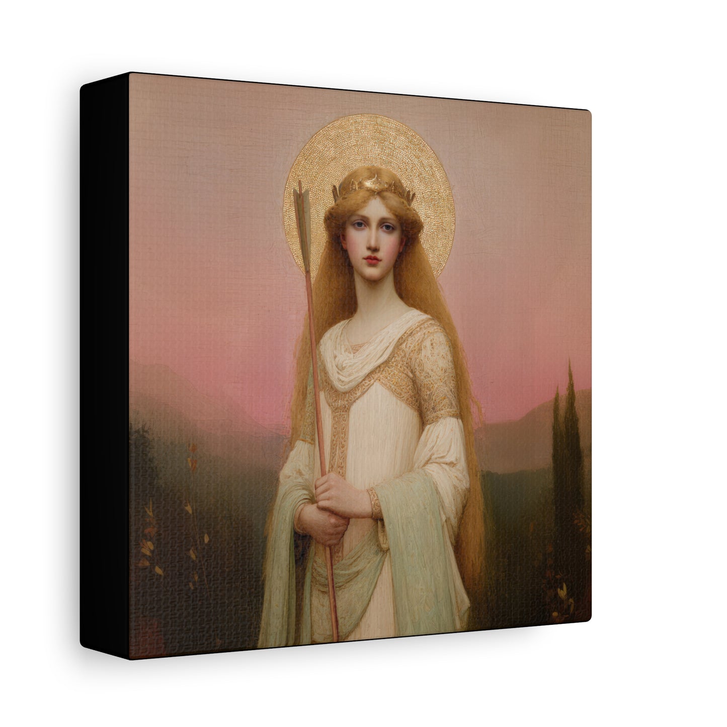 Saint Ursula -  Museum Wrapped Canvas - Sanctified Souls Print - Religious Art for your Home - Catholic Patron Saint Art