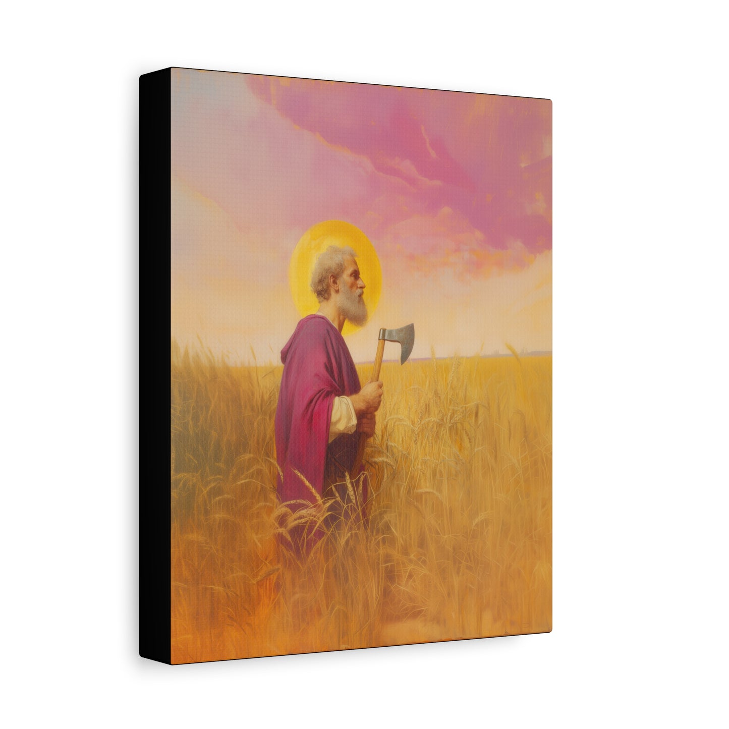 Saint Matthias -  Museum Wrapped Canvas - Sanctified Souls Print - Religious Art for your Home - Catholic Patron Saint Art