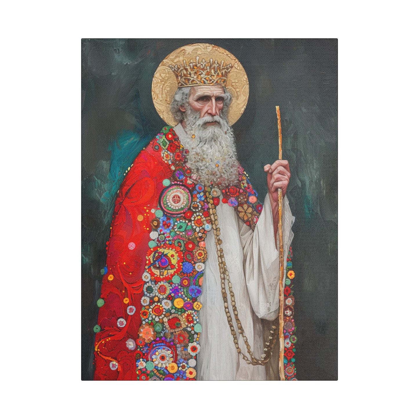 Saint Richard the Pilgrim / Richard of Wessex - Museum Wrapped Canvas - Sanctified Souls Print - Religious Art for your Home