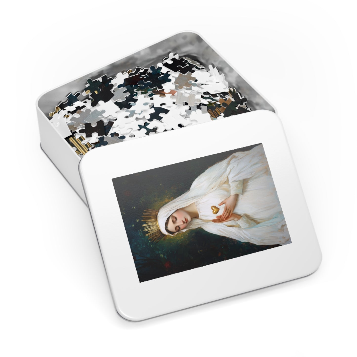 Our Lady of Beauraing - Our Lady of the Golden Heart - Marian Art - Puzzle - Keepsake Tin - Jigsaw Puzzle (30, 110, 252, 500,1000-Piece)