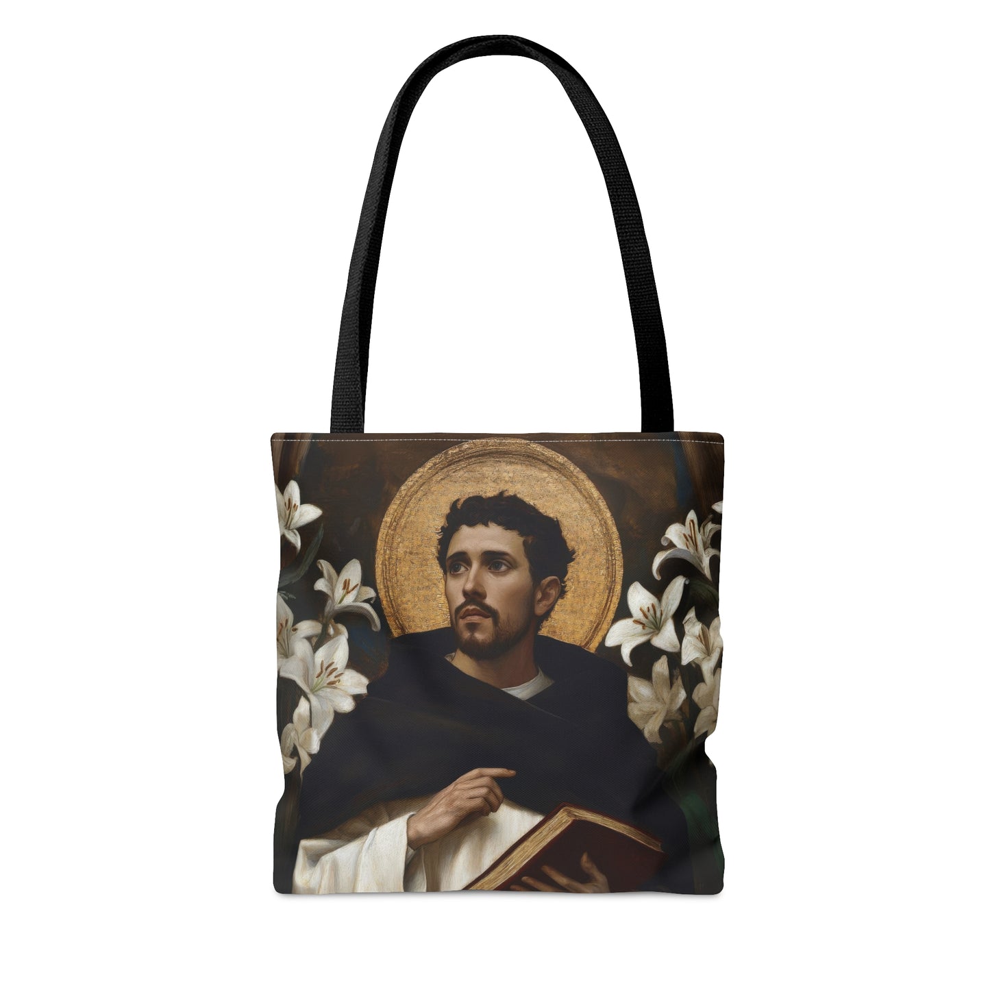 Saint Dominic - Tote Bag - Large Medium Small Faith Art Bag - Bible Study Faith Purse - Double Sided